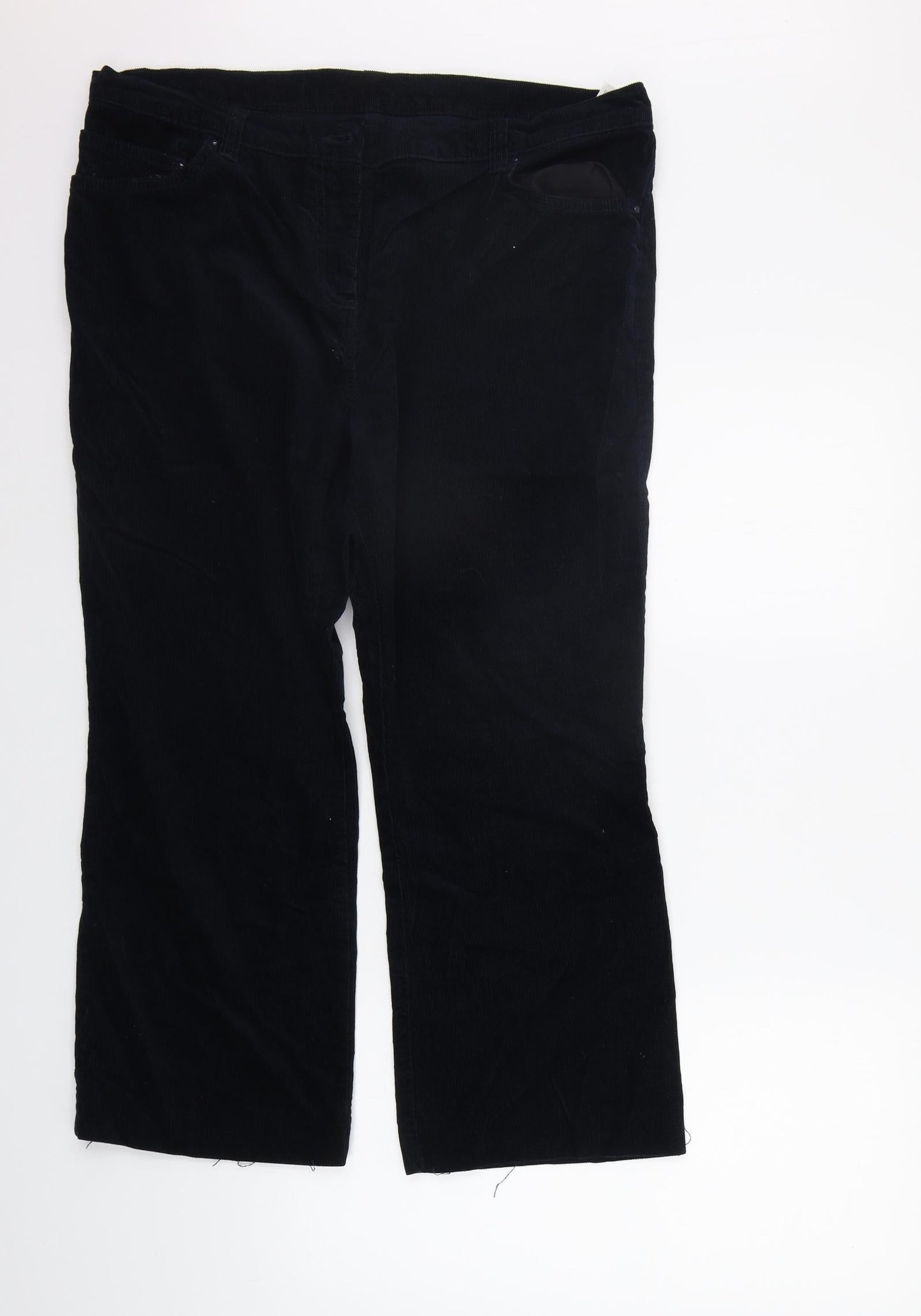 Womens UK Size 18 Marks and Spencer Regular Fit  Blue Trousers