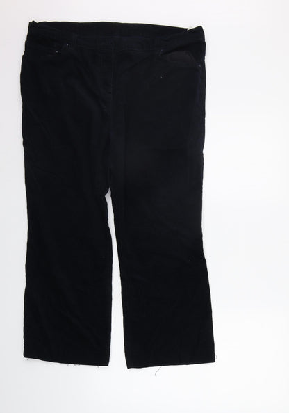 Womens UK Size 18 Marks and Spencer Regular Fit  Blue Trousers
