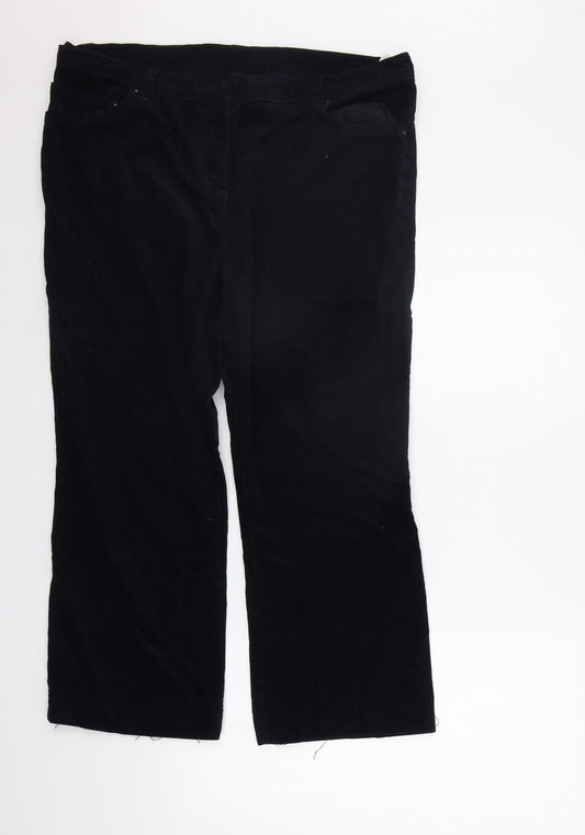 Womens UK Size 18 Marks and Spencer Regular Fit  Blue Trousers