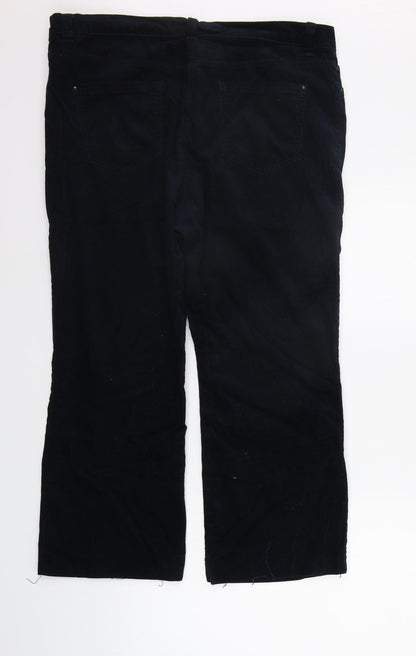 Womens UK Size 18 Marks and Spencer Regular Fit  Blue Trousers