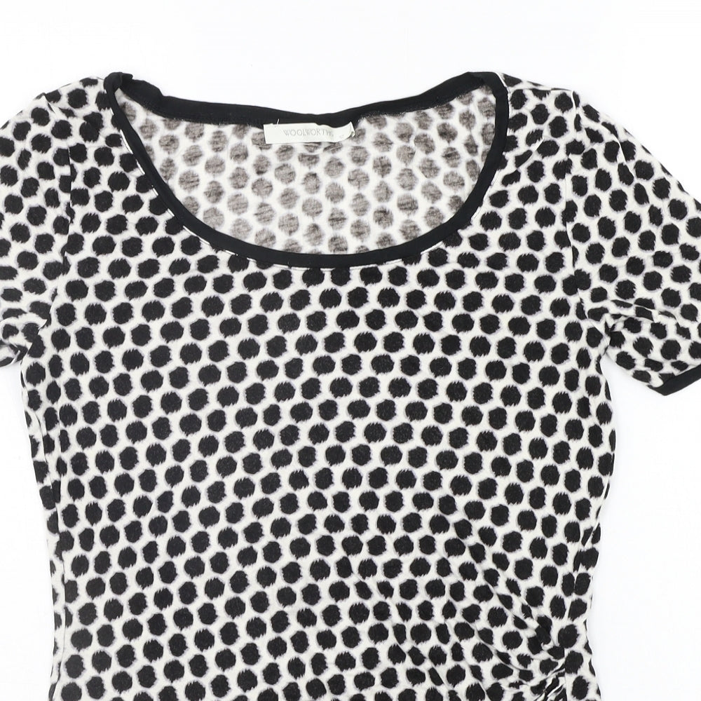 Womens UK Size 12 woolworths Black Basic T-Shirt