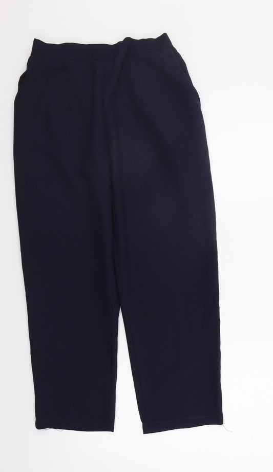 Womens UK Size 12 Preworn Regular Fit  Blue Trousers