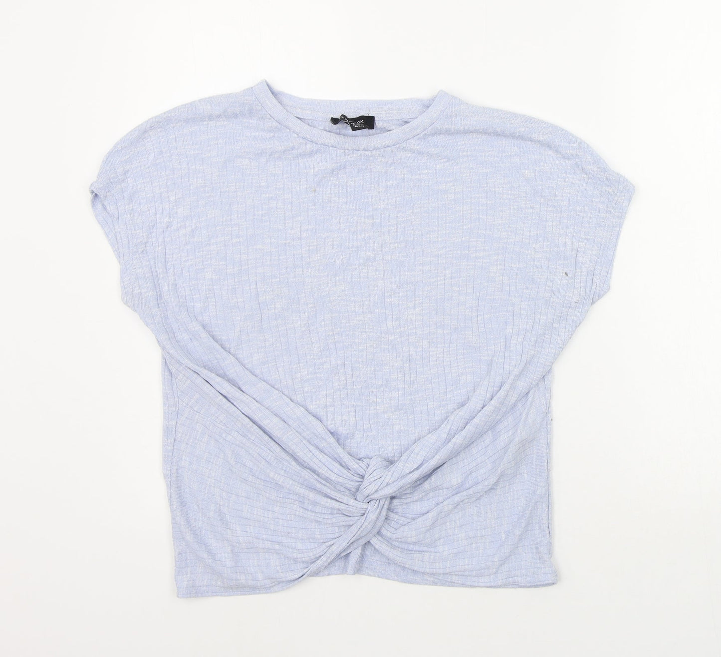 Womens UK Size M New Look Blue Basic T-Shirt