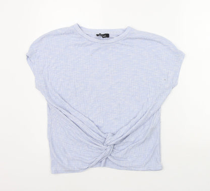 Womens UK Size M New Look Blue Basic T-Shirt