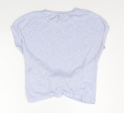 Womens UK Size M New Look Blue Basic T-Shirt