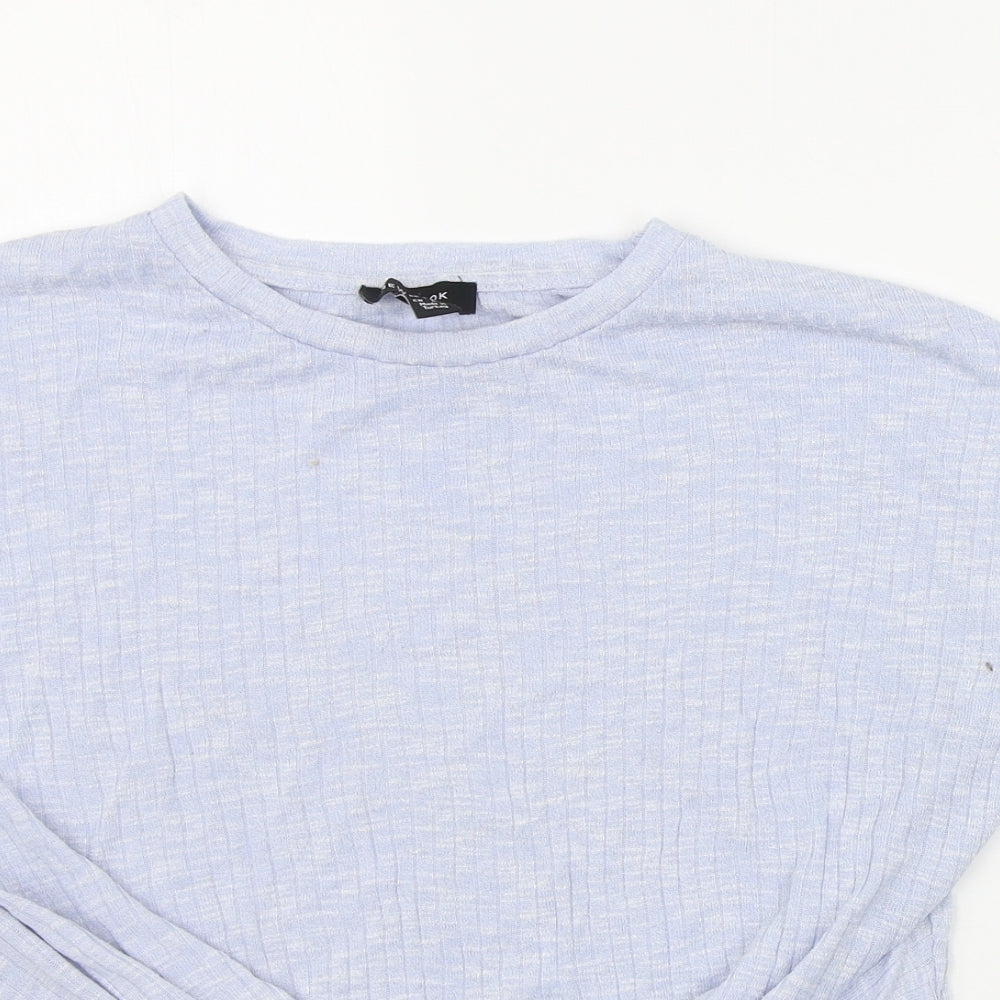 Womens UK Size M New Look Blue Basic T-Shirt