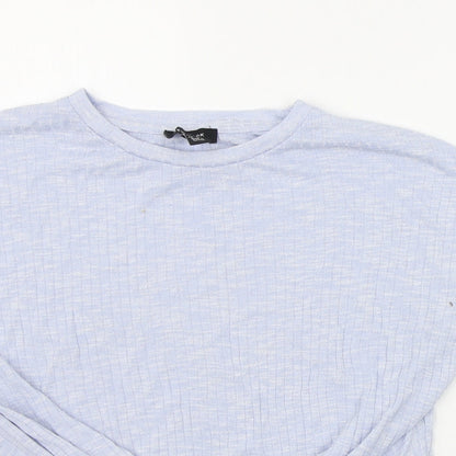 Womens UK Size M New Look Blue Basic T-Shirt