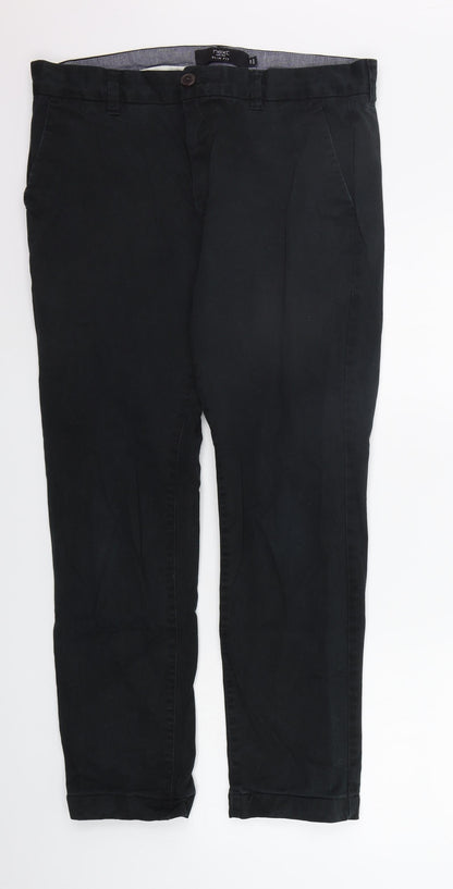 Womens UK Size 32 in NEXT Regular Fit  Black Trousers