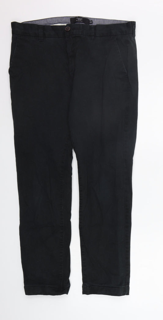 Womens UK Size 32 in NEXT Regular Fit  Black Trousers