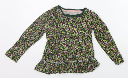 TU Girls Green Fair Isle  T-Shirt Dress  Size 3-4 Years