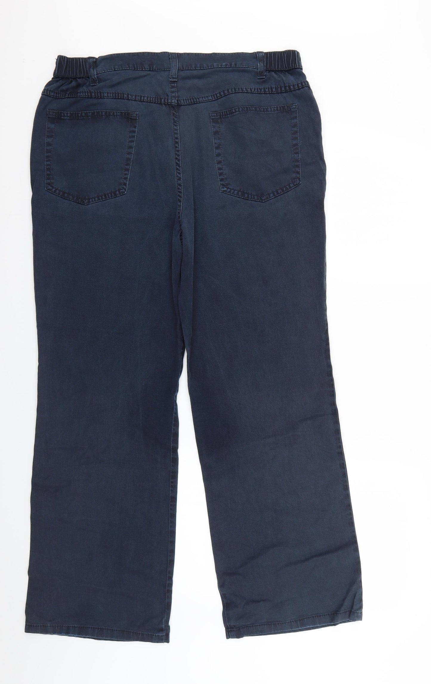 Womens UK Size 14 Marks & Spencer Regular Fit Straight Blue Jeans