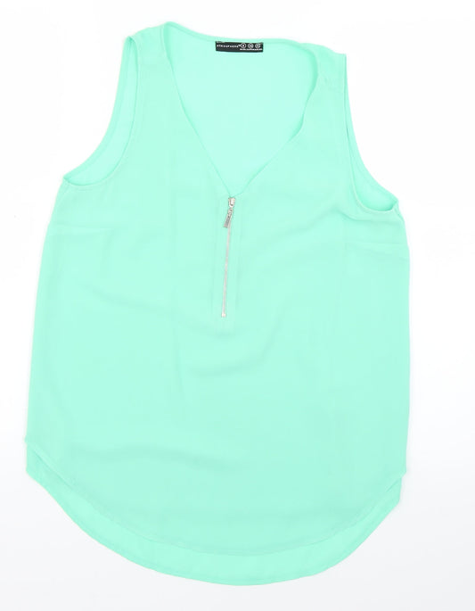 Womens UK Size 8 Atmosphere Green Basic Blouse