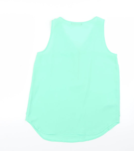 Womens UK Size 8 Atmosphere Green Basic Blouse