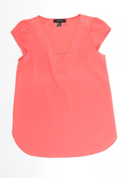 Womens UK Size 6 Atmosphere Pink Basic Blouse