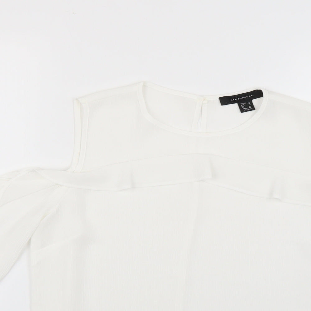 Atmosphere Womens White   Basic Blouse Size 6
