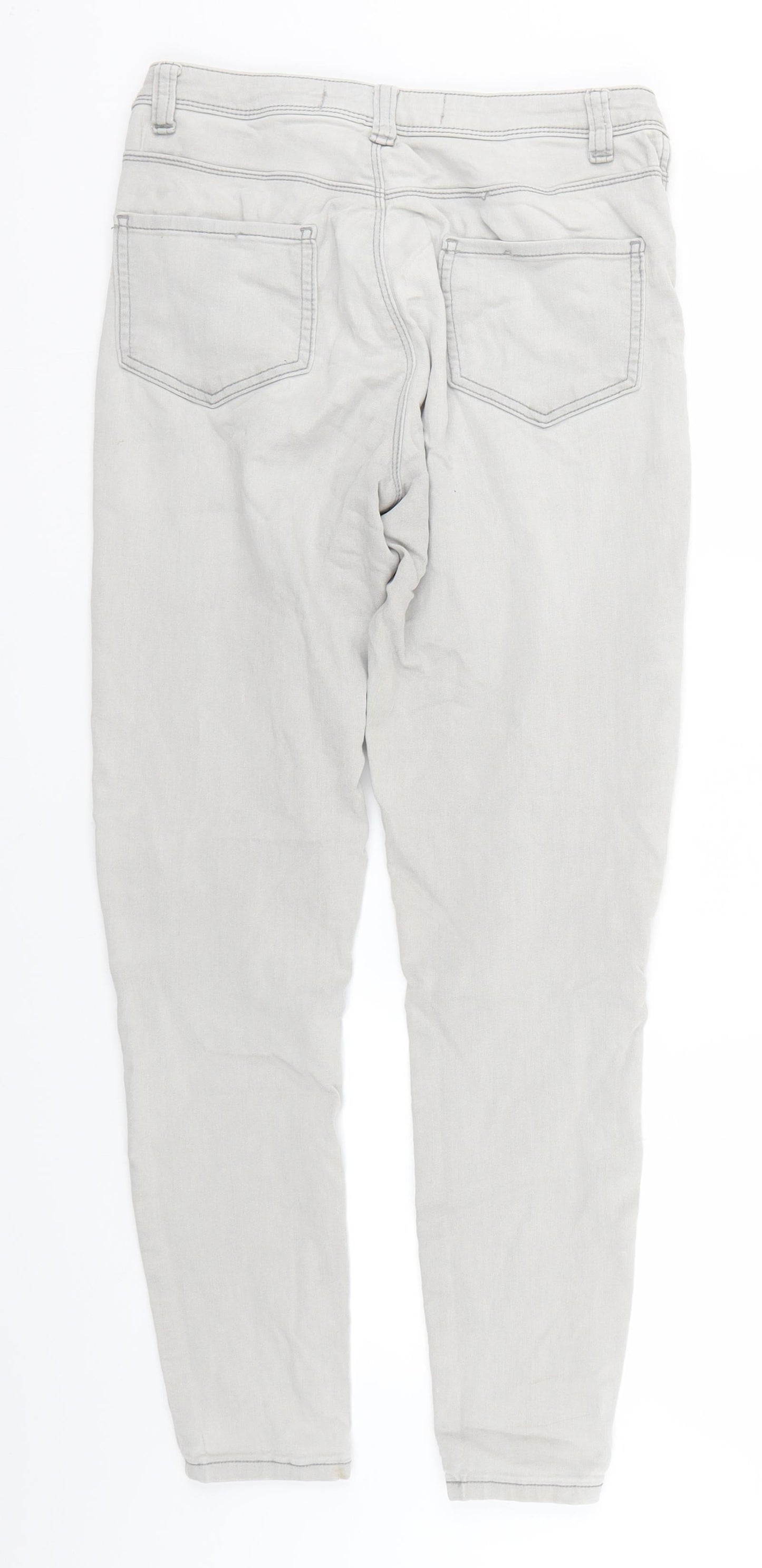 Denim & Co. Womens Grey   Skinny Jeans Size 10 L26 in