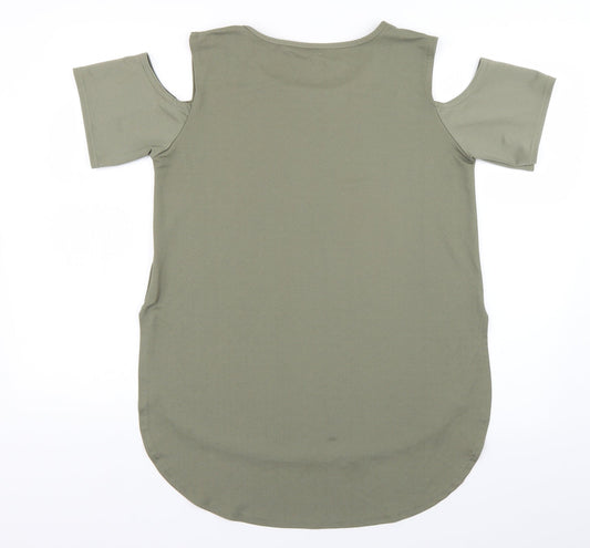 Blue Vanilla Womens Green   Basic Blouse Size M