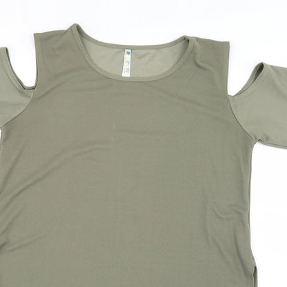 Blue Vanilla Womens Green   Basic Blouse Size M