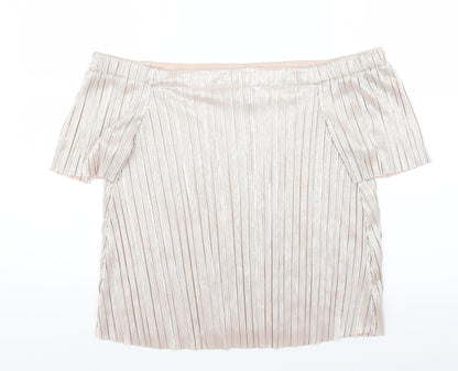 Womens UK Size 14 New Look Pink Basic Blouse