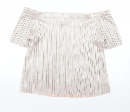 Womens UK Size 14 New Look Pink Basic Blouse
