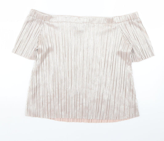Womens UK Size 14 New Look Pink Basic Blouse