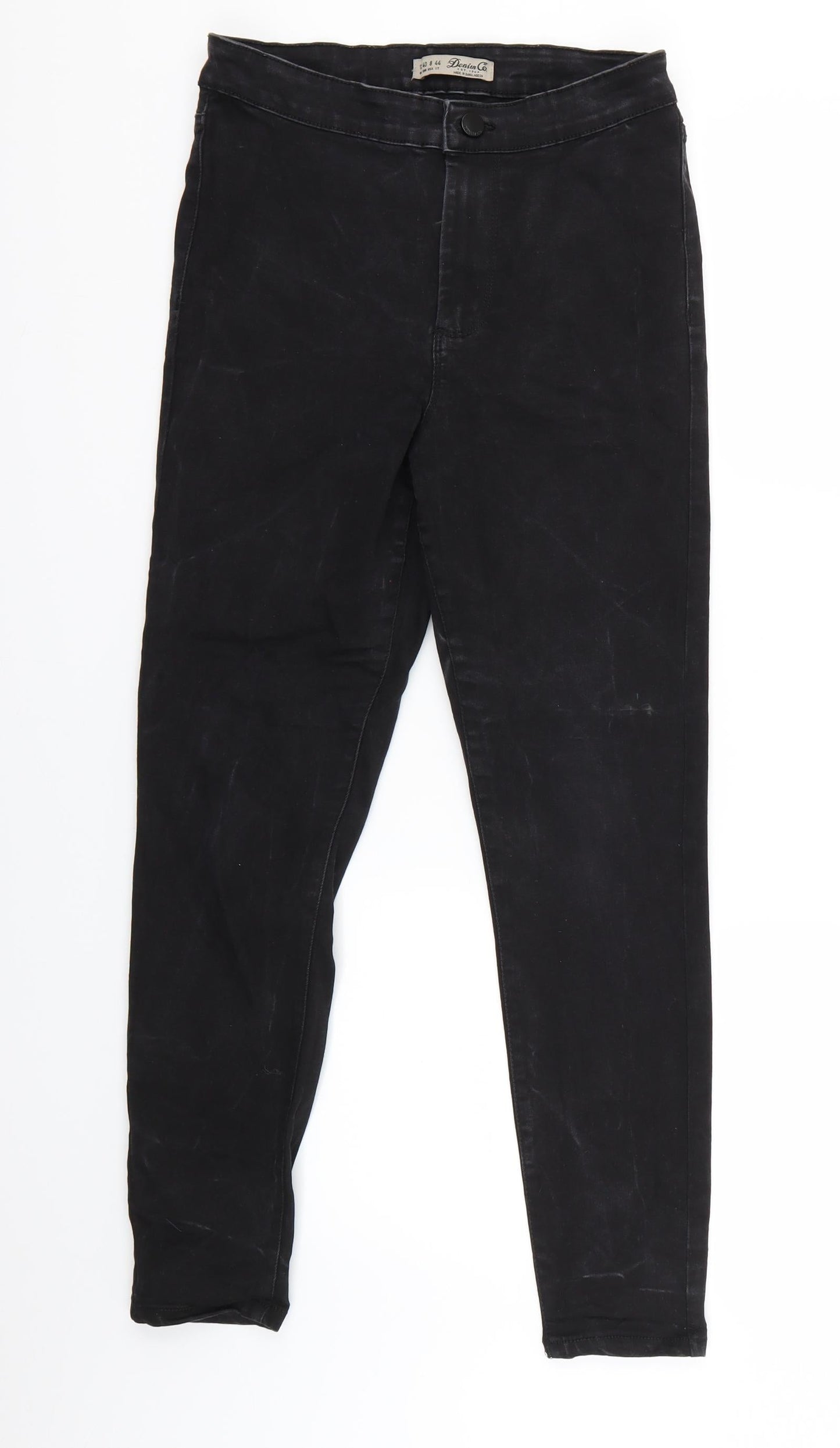 Denim & Co. Womens Black   Skinny Jeans Size 12 L24 in