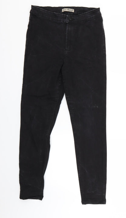 Denim & Co. Womens Black   Skinny Jeans Size 12 L24 in