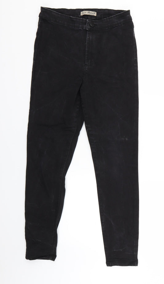 Denim & Co. Womens Black   Skinny Jeans Size 12 L24 in