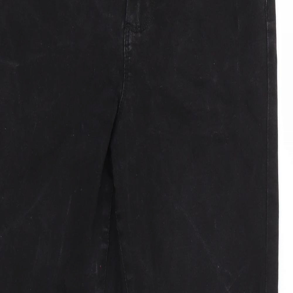 Denim & Co. Womens Black   Skinny Jeans Size 12 L24 in