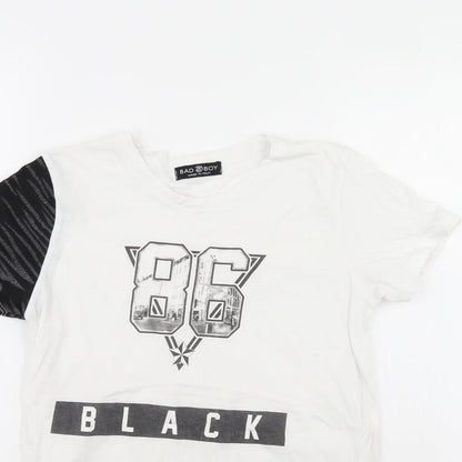 BAD BOY Boys White   Basic T-Shirt Size 11 Years