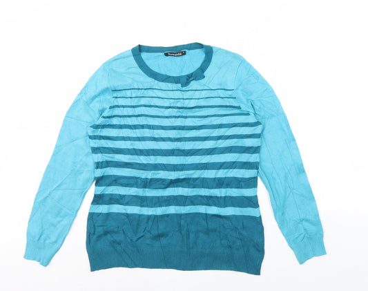 Womens UK Size S Bonmarché Blue Pullover Jumper