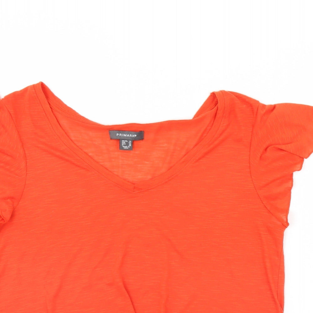 Primark Womens Orange   Basic Tank Size 14
