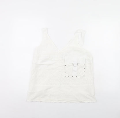 NEXT Womens White   Basic Tank Size 14