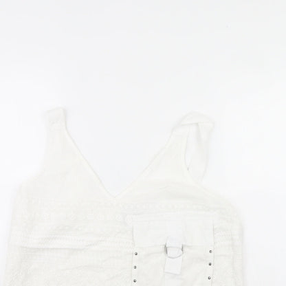 NEXT Womens White   Basic Tank Size 14