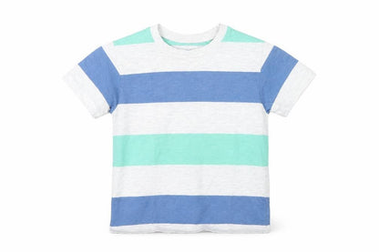 Primark Boys Grey Striped  Basic T-Shirt Size 5 Years