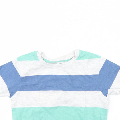 Primark Boys Grey Striped  Basic T-Shirt Size 5 Years