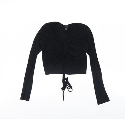 Womens UK Size 16 New Look Black Basic Blouse