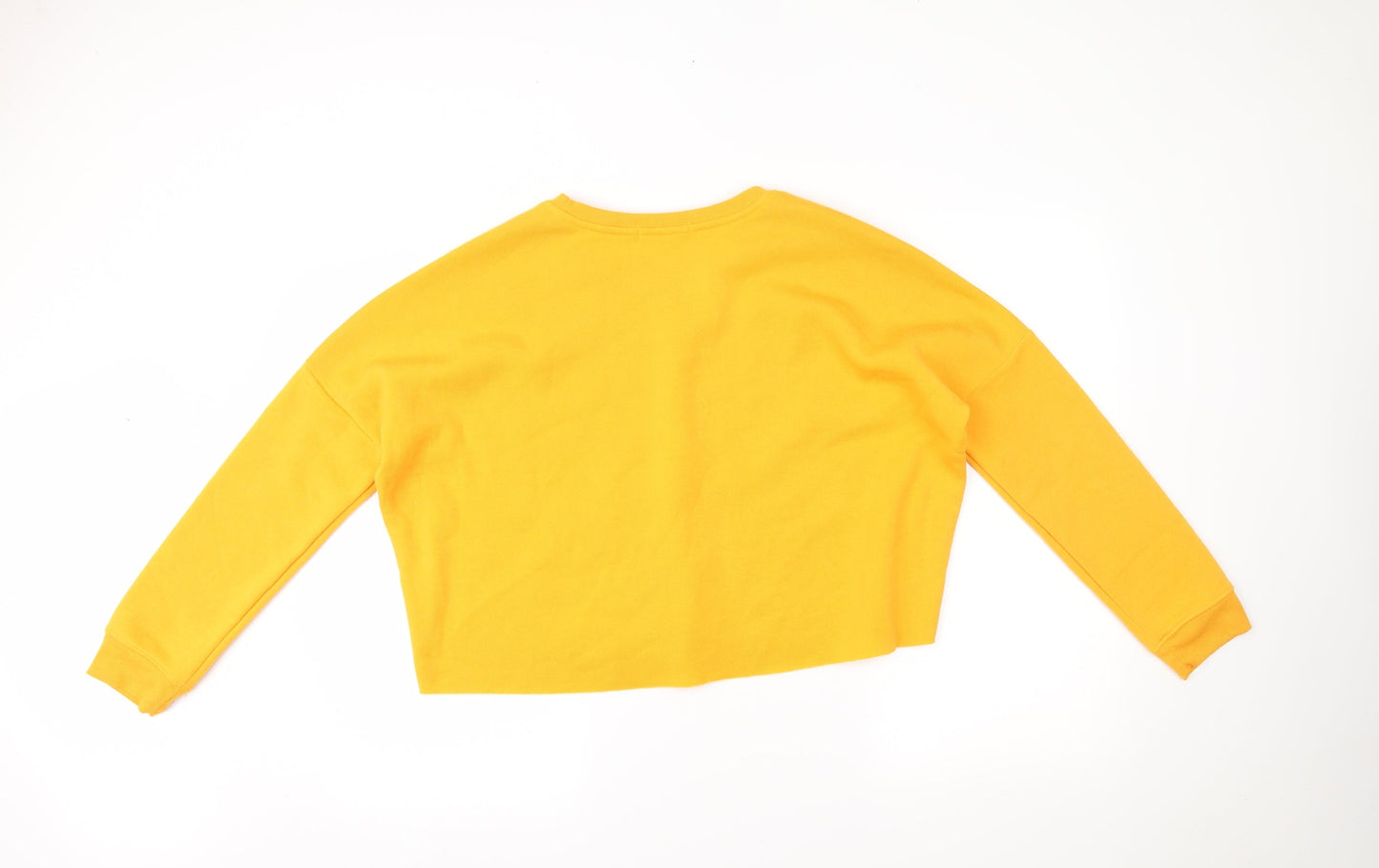 Primark Womens Yellow   Henley Jumper Size S  - CROPPED