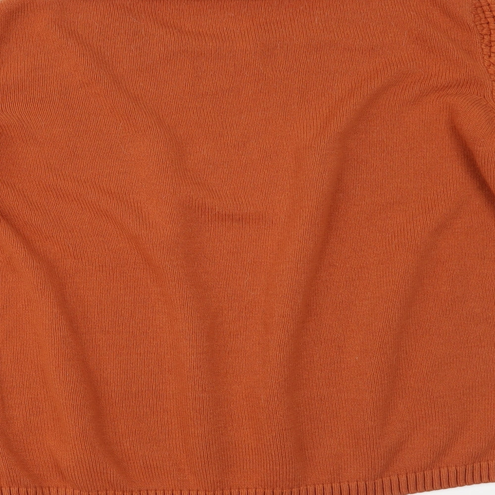Womens UK Size L Isle Essentials Orange Pullover Jumper