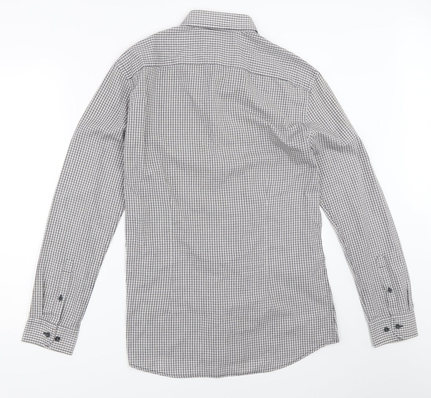 Taylor & Cutter Mens Blue Check   Button-Up Size 15