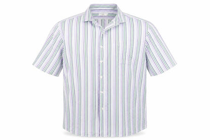 Mens UK Size L Cotton Traders White  Button-Up Short Sleeve Casual Shirt