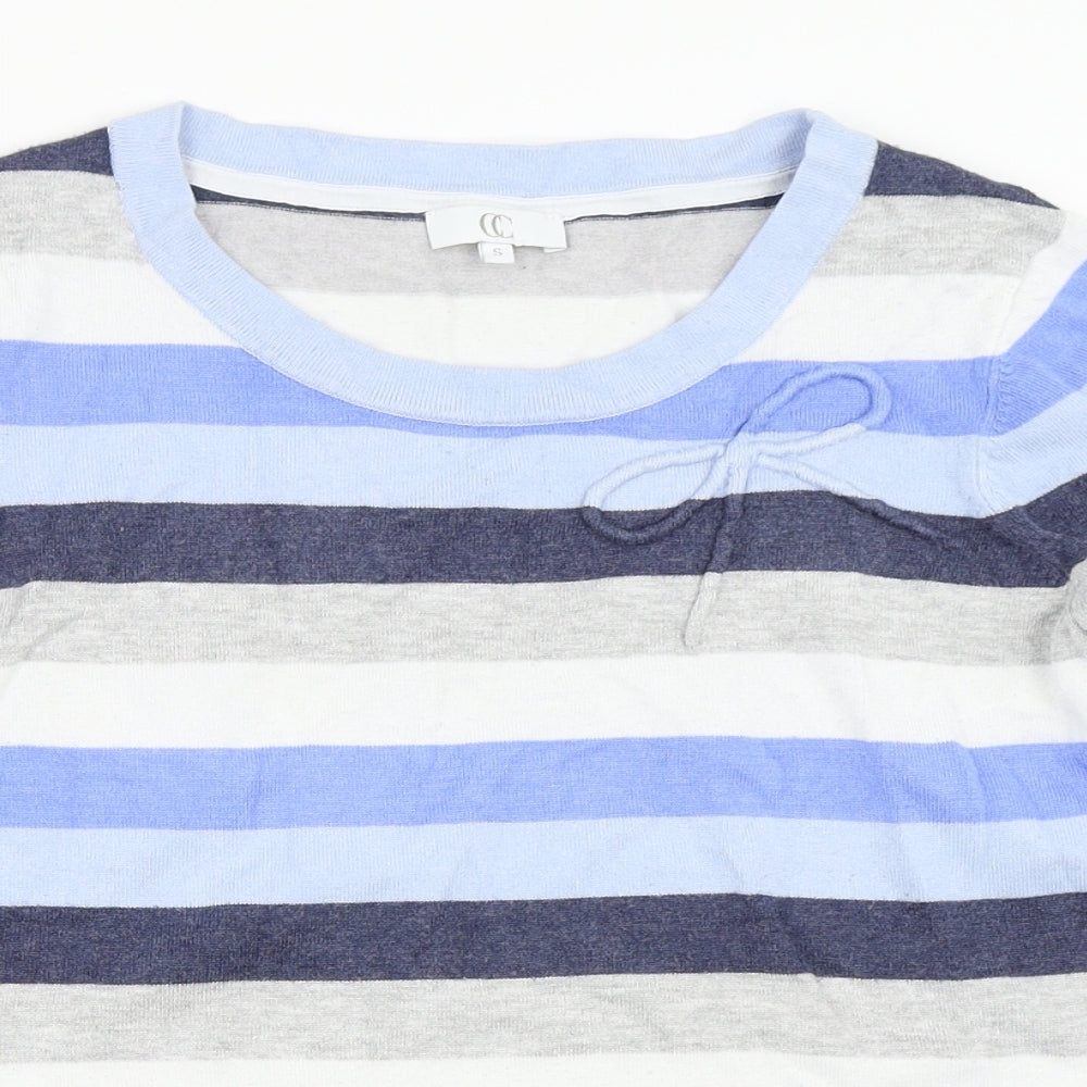 Country Casuals Womens Blue Striped  Pullover Jumper Size S