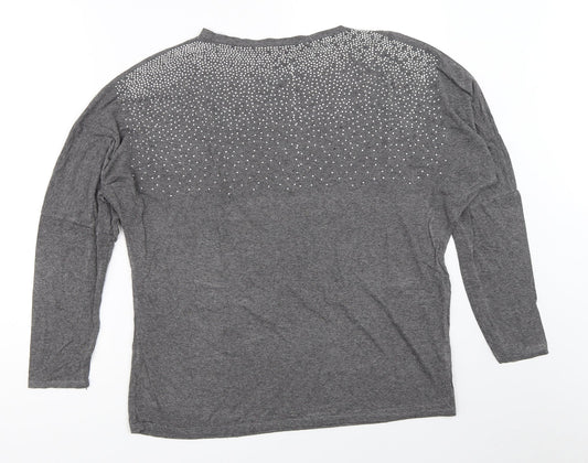 James Lakeland Womens Grey   Basic T-Shirt Size 14