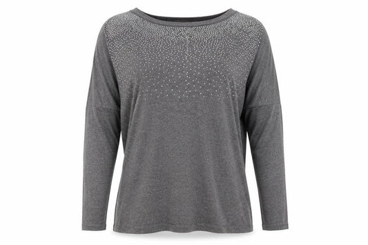 James Lakeland Womens Grey   Basic T-Shirt Size 14