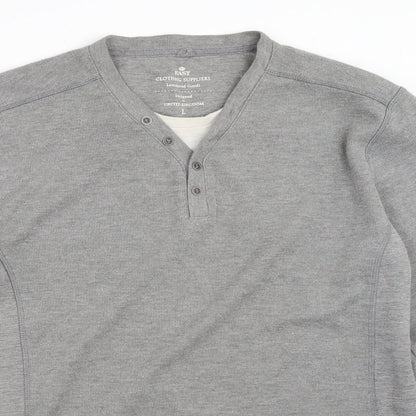 Mens UK Size L Easy Grey Pullover Sweatshirt