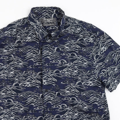Primark Mens Blue    Button-Up Size L