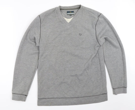 Mens UK Size M Lincoln Grey Pullover Sweatshirt
