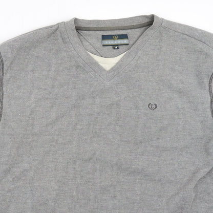 Mens UK Size M Lincoln Grey Pullover Sweatshirt