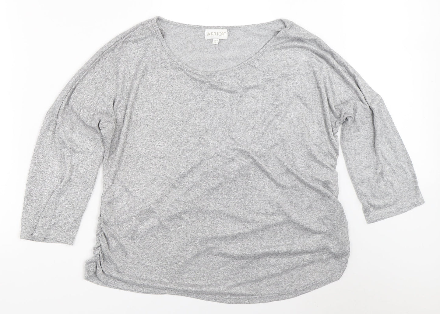 Womens UK Size 14 Apricot Grey Pullover Jumper