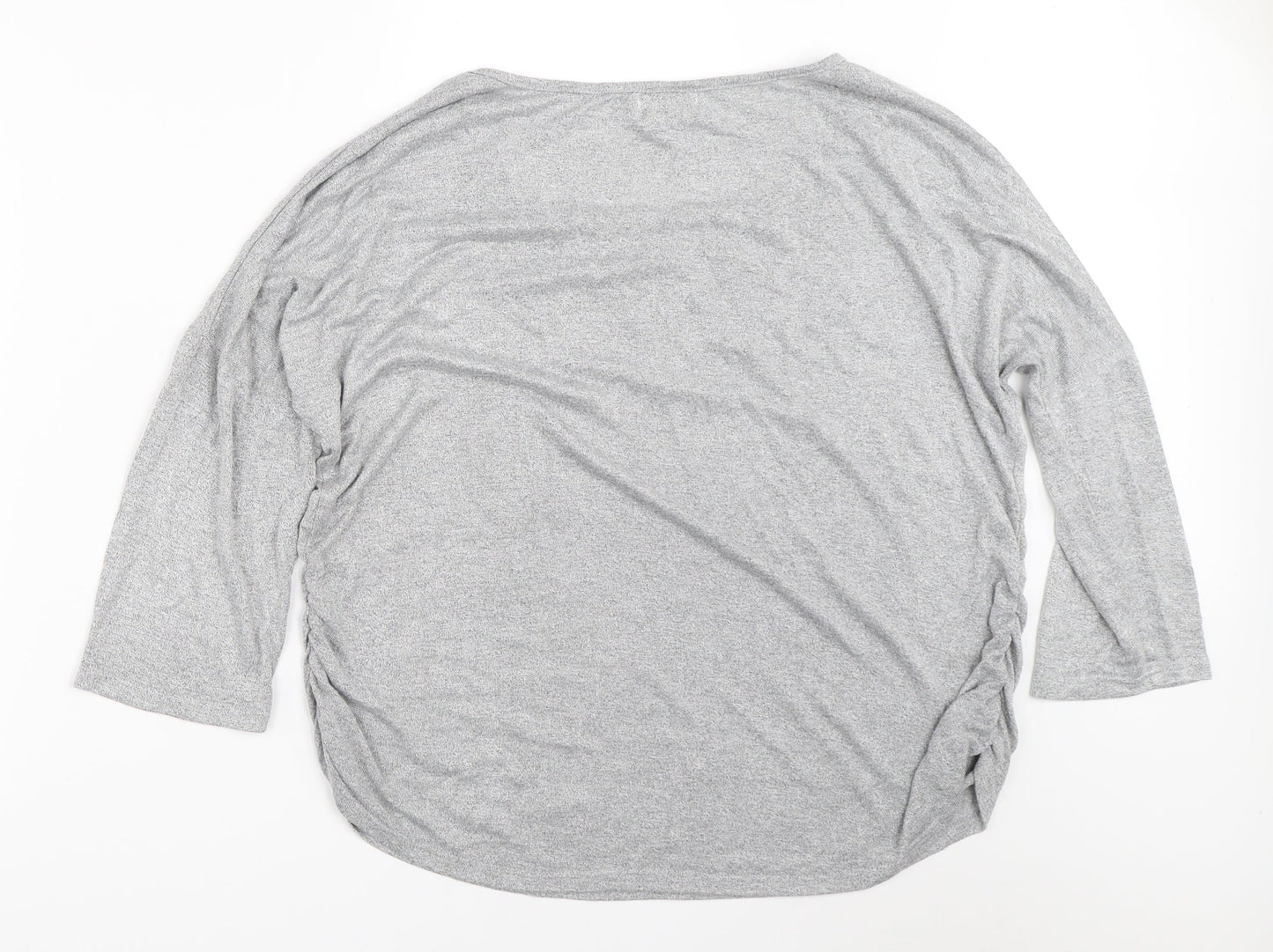 Womens UK Size 14 Apricot Grey Pullover Jumper